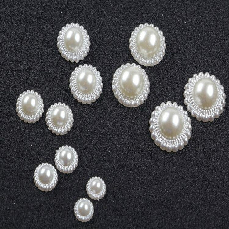 1 Packet Sun Flower Imitation Pearl Patch DIY Mobile Phone Hair Accessories Environmental Protection Patch