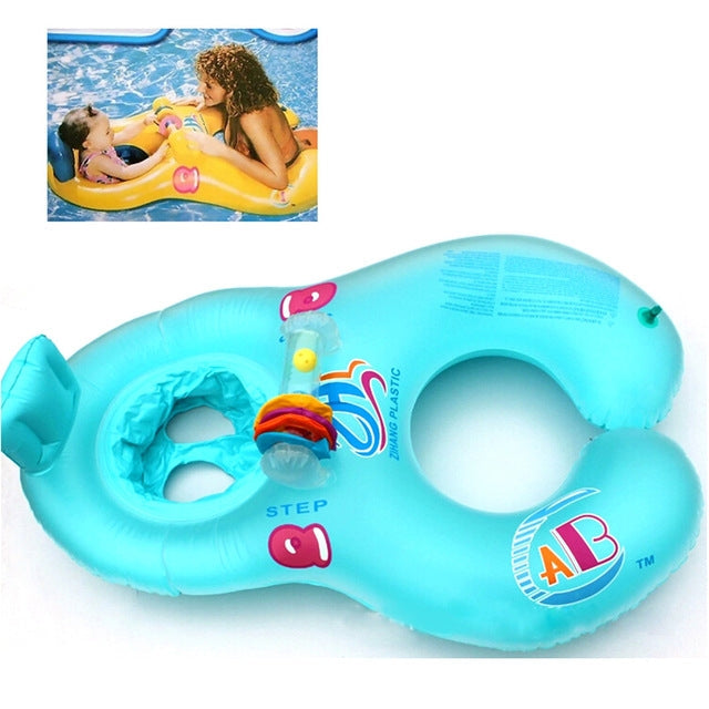 2 PCS PVC Parent-child Double Swimming Circle Yacht without Tent, Size: 100 x 70cm