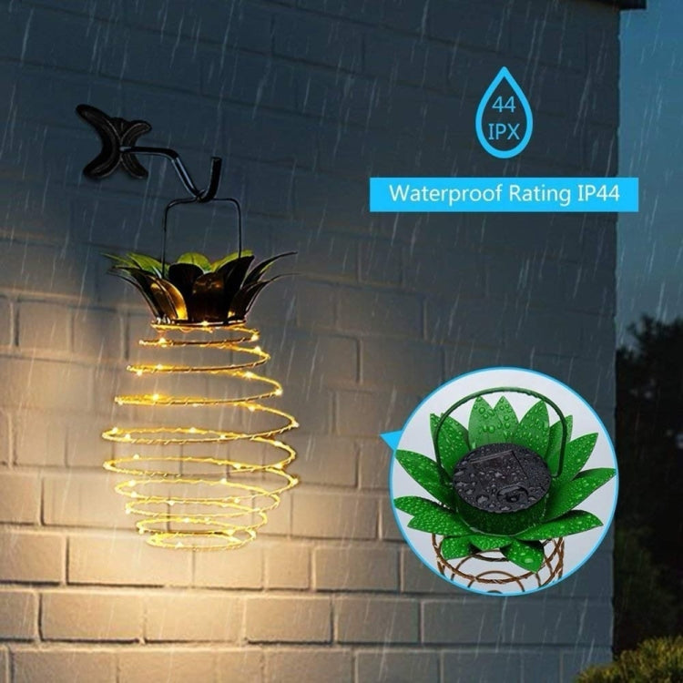 30 LEDs Outdoor Iron Pineapple String Solar Lantern Telescopic Chandelier Modern Porch Light My Store