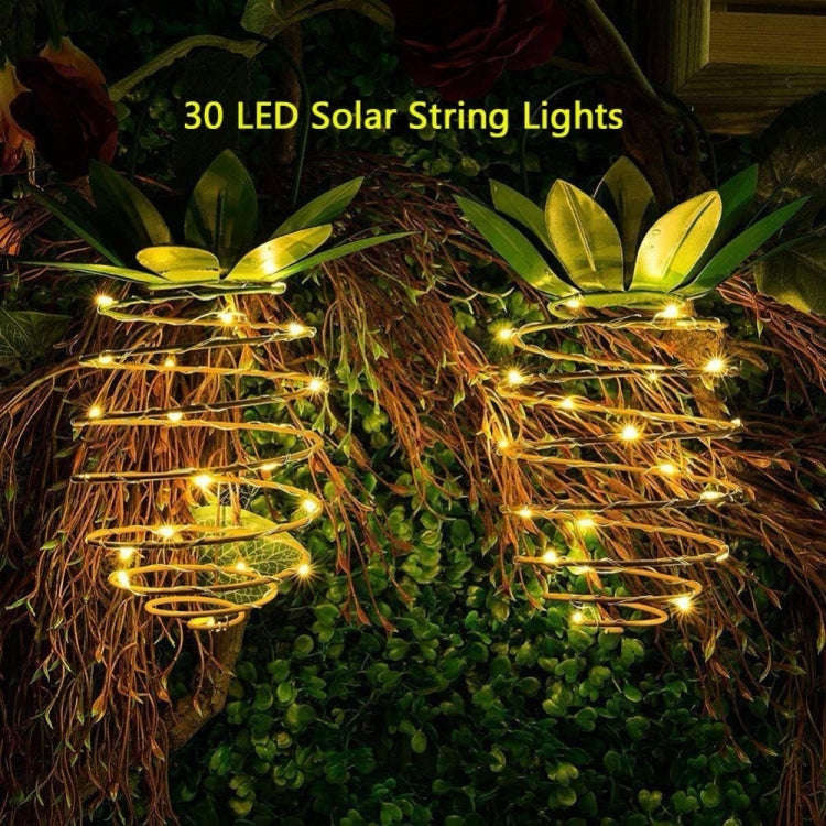 30 LEDs Outdoor Iron Pineapple String Solar Lantern Telescopic Chandelier Modern Porch Light My Store