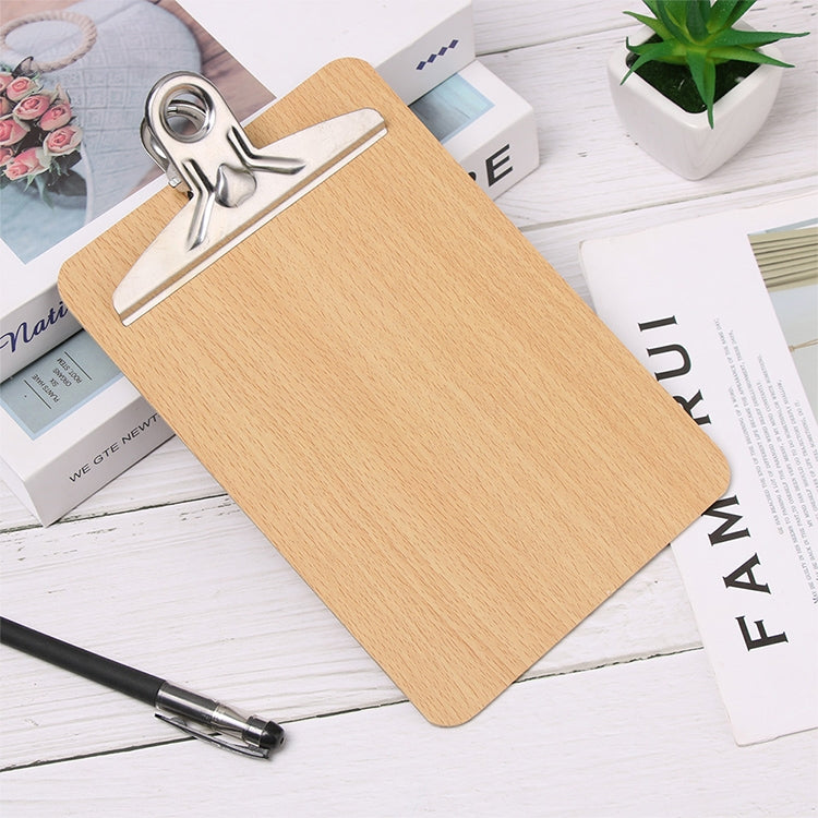 10 PCS Portable A4 / A5 Wooden Writing Clip Board File Hardboard with Batterfly Clip - Reluova 