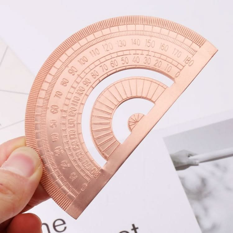 Protractor Ruler Drawing Measurement Math Tool Students Stationery Metal Angle Ruler Reluova