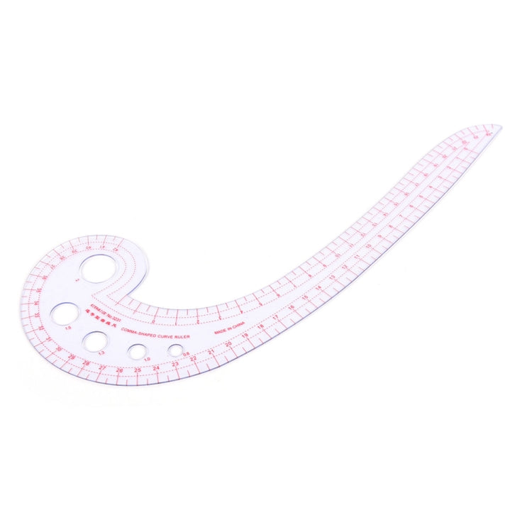 2 PCS Long Comma Shaped Plastic Transparent Curve Ruler-Reluova