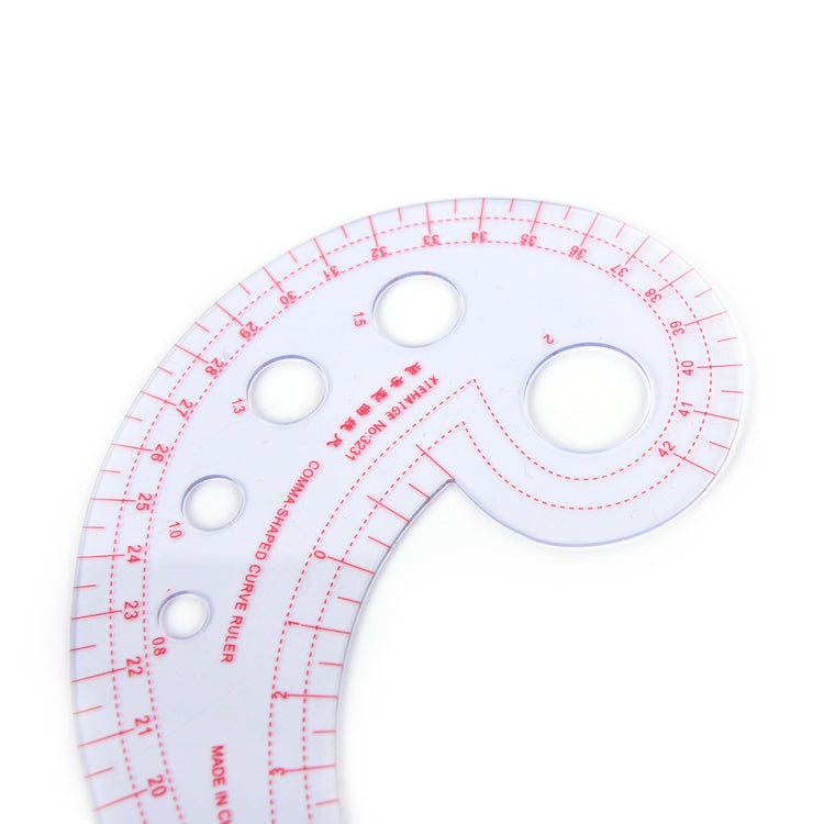 2 PCS Long Comma Shaped Plastic Transparent Curve Ruler-Reluova