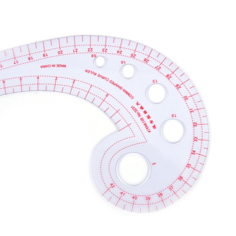 2 PCS Long Comma Shaped Plastic Transparent Curve Ruler-Reluova