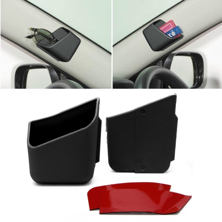 2 PCS Universal Car Accessories Glasses Organizer Storage Box Holder Black-Reluova