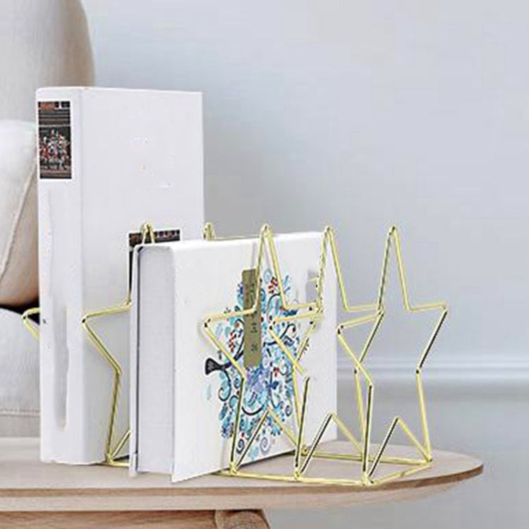 Gold S Shape Electroplated Bookend Desk Organizer Desktop Office Home Bookends Book Holder Book Stand Creative Bookshelf