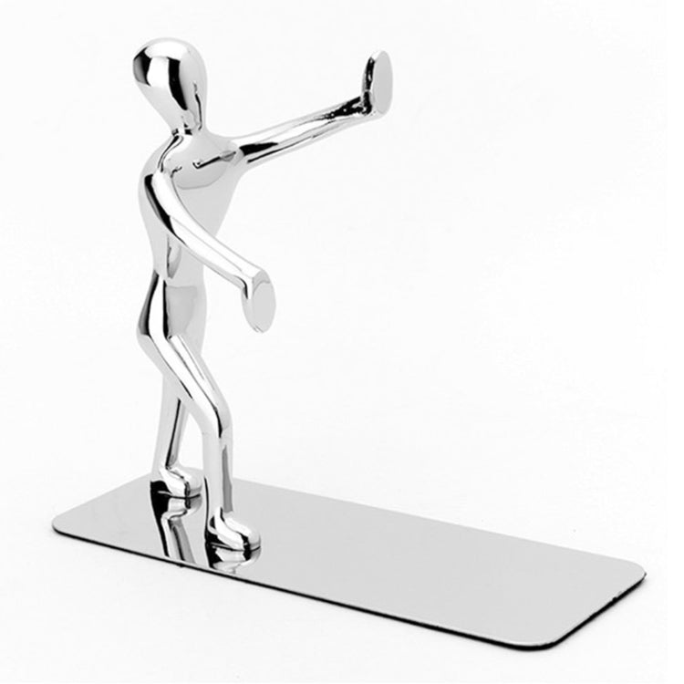 1 Pair Book Holder Humanoid Figure Non-Skid Art Desk Organizer Bookshelf Office Study Decoration