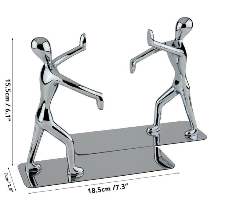 1 Pair Book Holder Humanoid Figure Non-Skid Art Desk Organizer Bookshelf Office Study Decoration