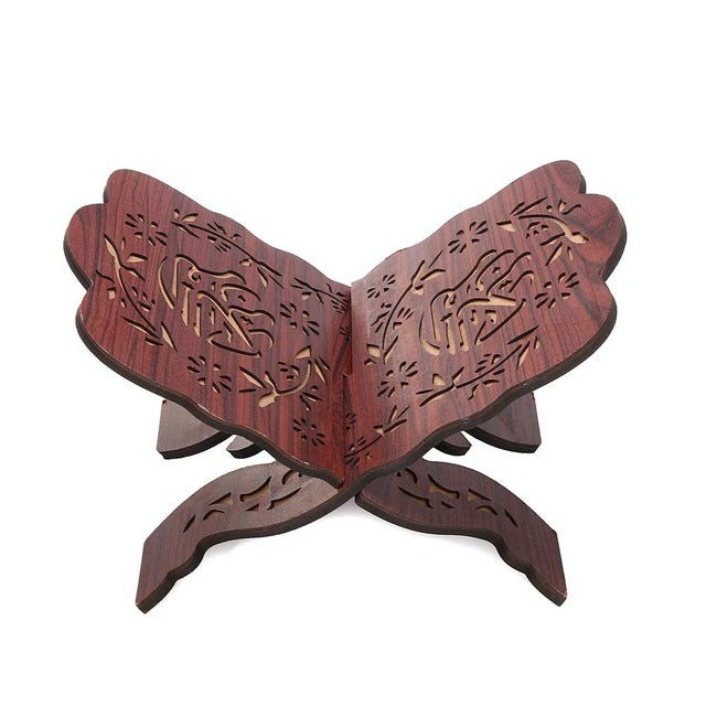 Quran Wooden Book Stand Holder Bookends Gift Removable Handmade Wood Book Decoration