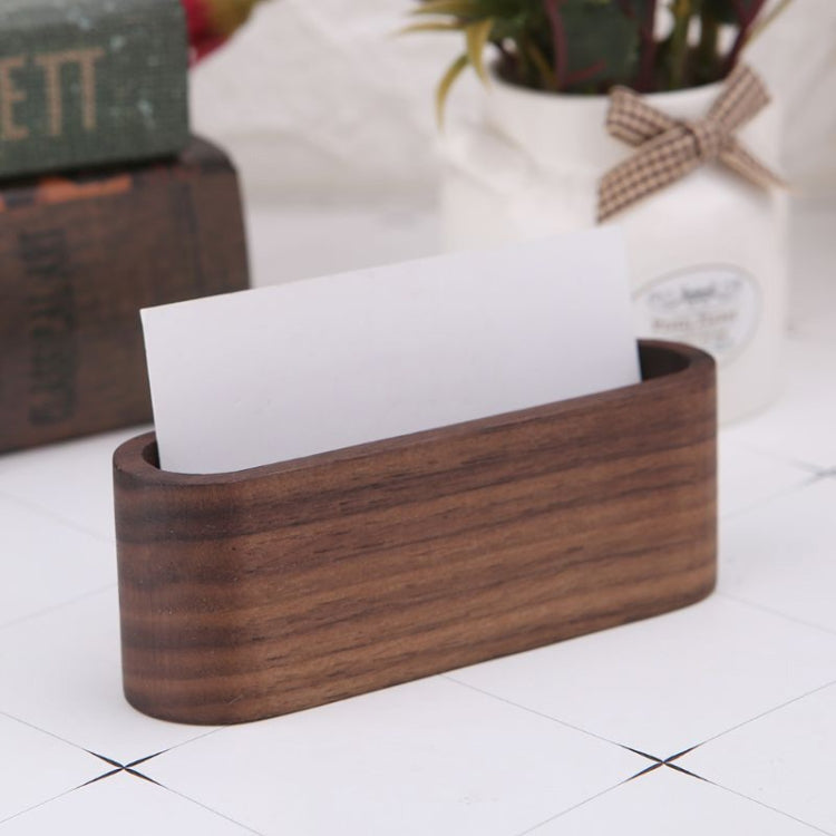 Wooden Table Business Card Display Stand Memo Holder Storage Box Organizer My Store