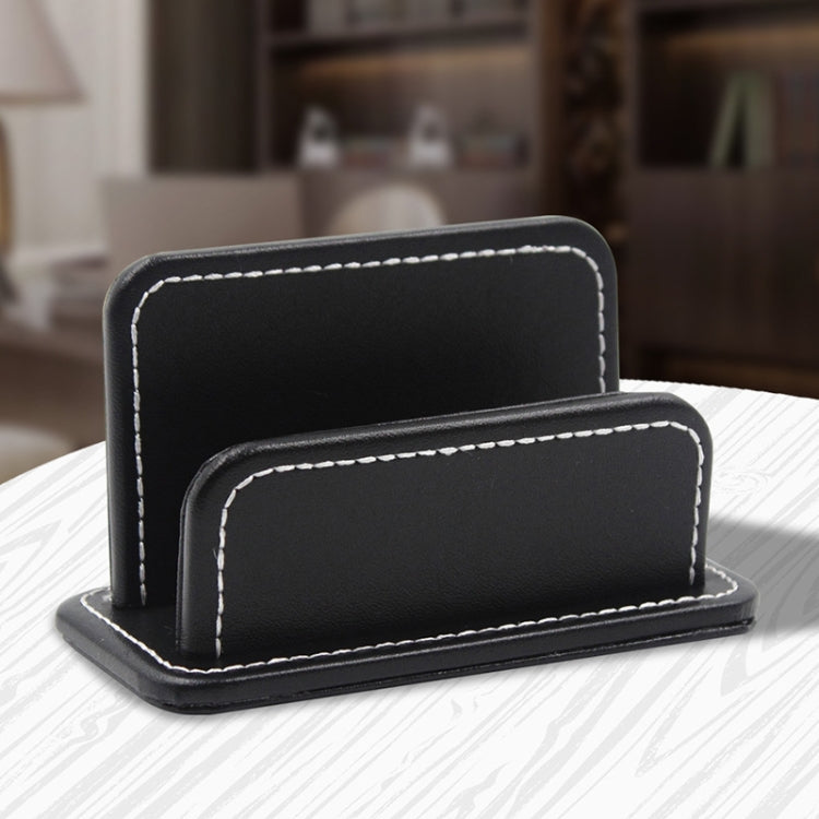 2 Blocks Office Stationery Leather Name Card Holder Stationery Bussiness  Office Home Card Holder-Reluova