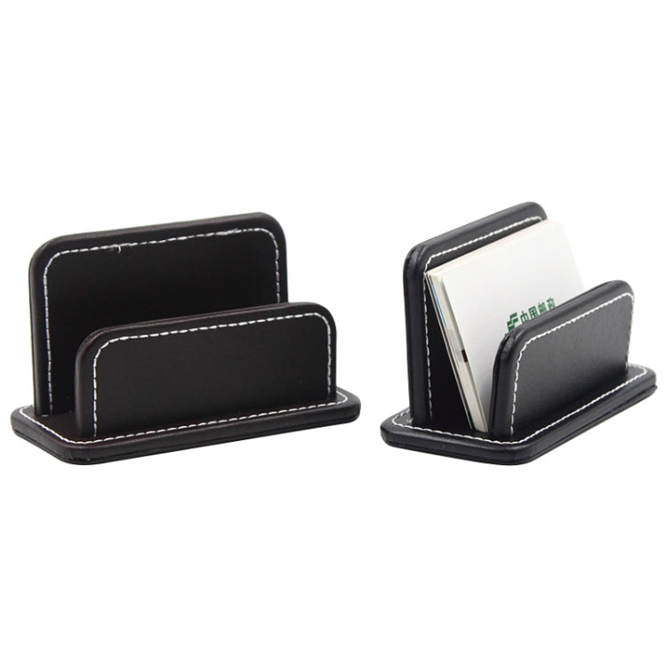 2 Blocks Office Stationery Leather Name Card Holder Stationery Bussiness  Office Home Card Holder-Reluova