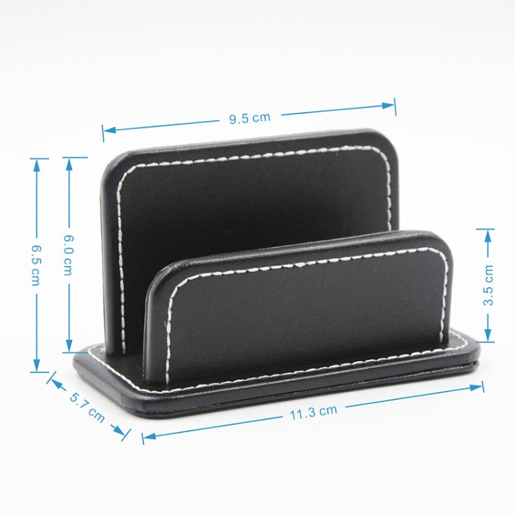 2 Blocks Office Stationery Leather Name Card Holder Stationery Bussiness  Office Home Card Holder-Reluova