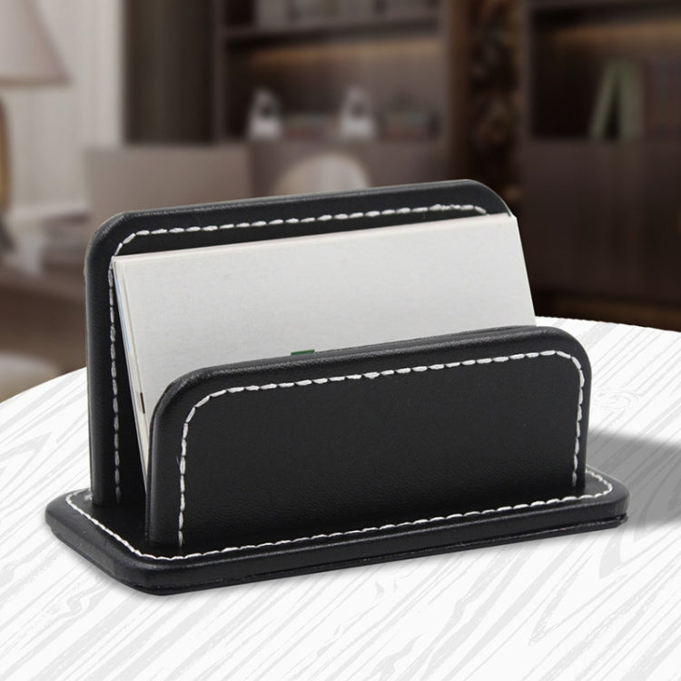 2 Blocks Office Stationery Leather Name Card Holder Stationery Bussiness  Office Home Card Holder-Reluova