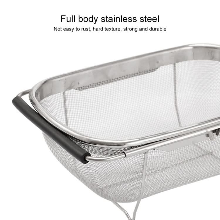 Stainless Steel Foldingf Filter Kitchen Tools Drainage Household Retractable Vegetable Fruit Basket - Reluova