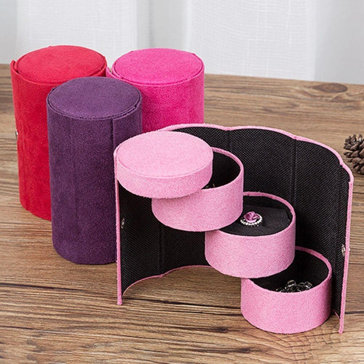 Fashion Cylindrical Rotation Ladder Jewelry Storage Holder Earring Organizer Box Case My Store