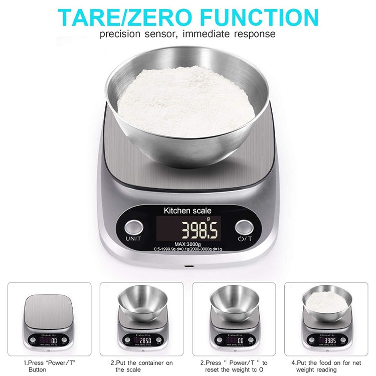 Kitchen Stainless Steel LCD  Electronic Scale