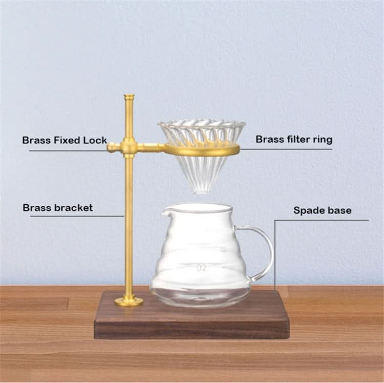 Wood Base Hand Coffee Filter Holder Adjustable Filter Holder - Reluova