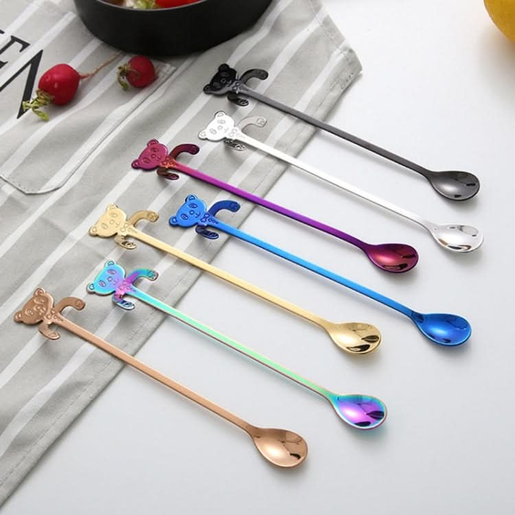 Cute Bear Spoon Long Handle Spoons Coffee Drinking Tools - Reluova