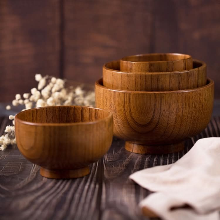 Adult Children Jujube Solid Wood Bowl Soup Noodle Bowl Household Tableware - Reluova