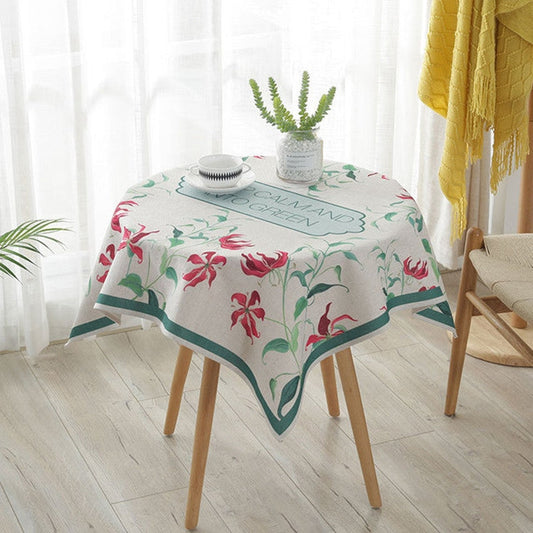 Greenery Linen Tablecloth Restaurant Bar Household Tablecloth