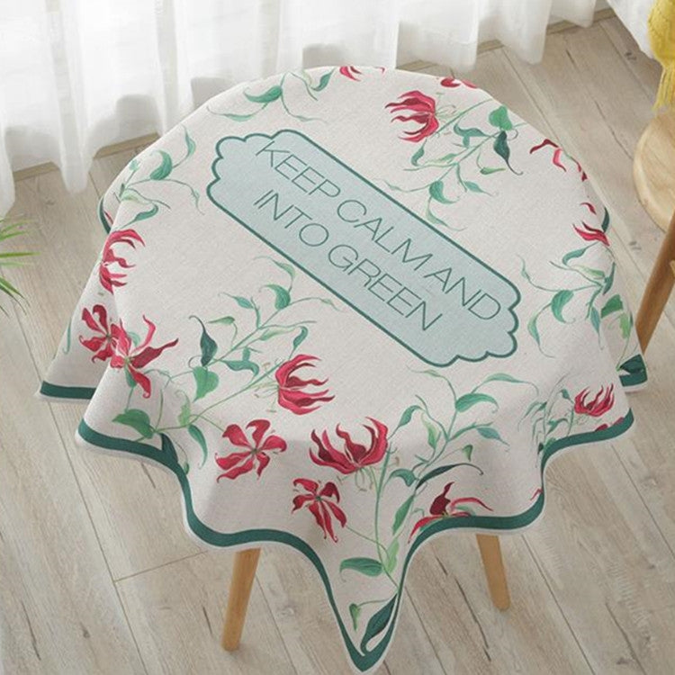 Greenery Linen Tablecloth Restaurant Bar Household Tablecloth My Store