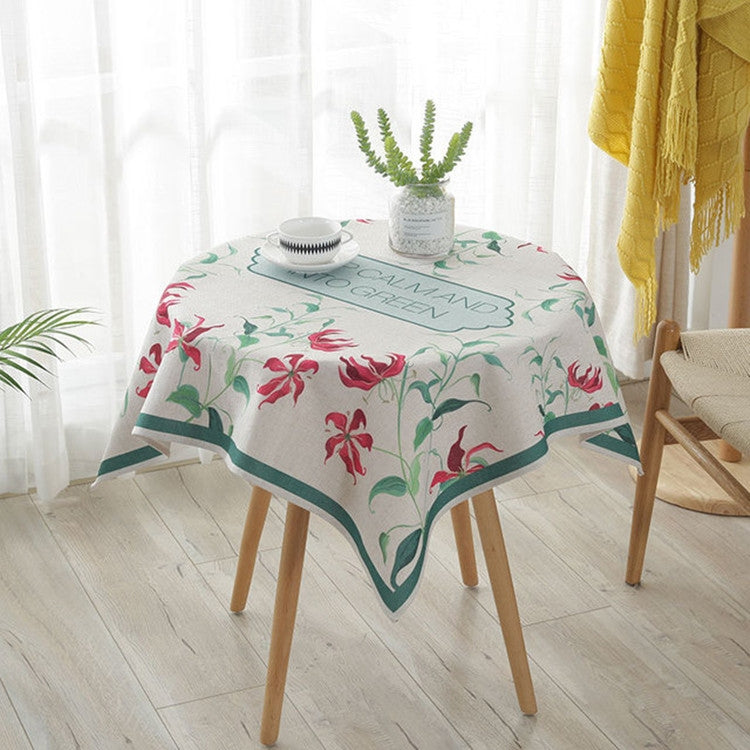 Greenery Linen Tablecloth Restaurant Bar Household Tablecloth My Store