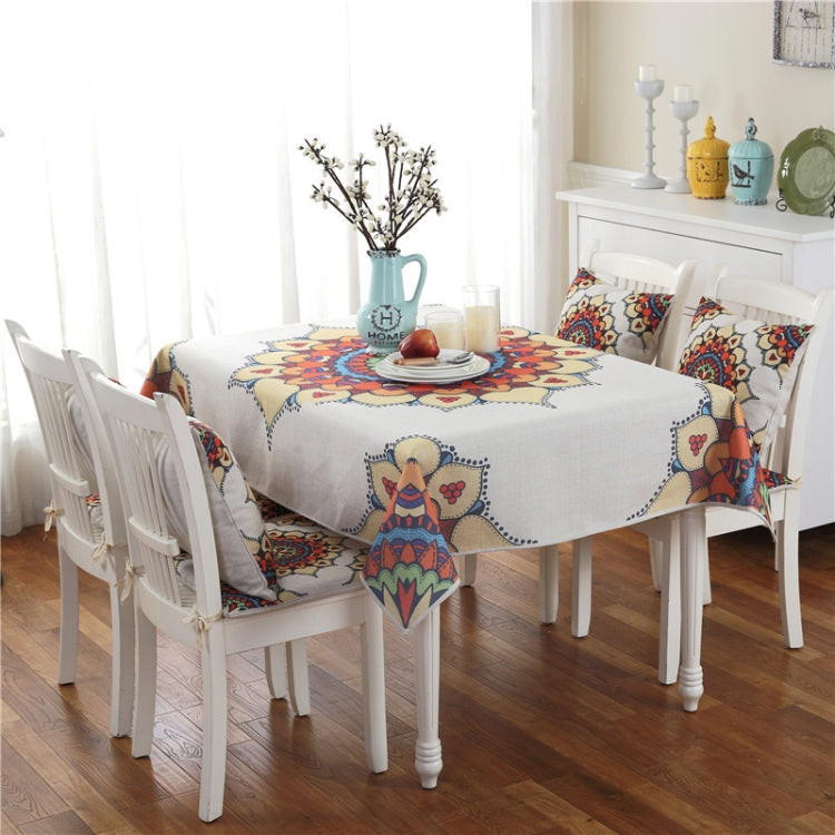 Retro Pattern Linen Table Cloth For Dinner Home Decor Dustproof Table Cover, Series 1 My Store