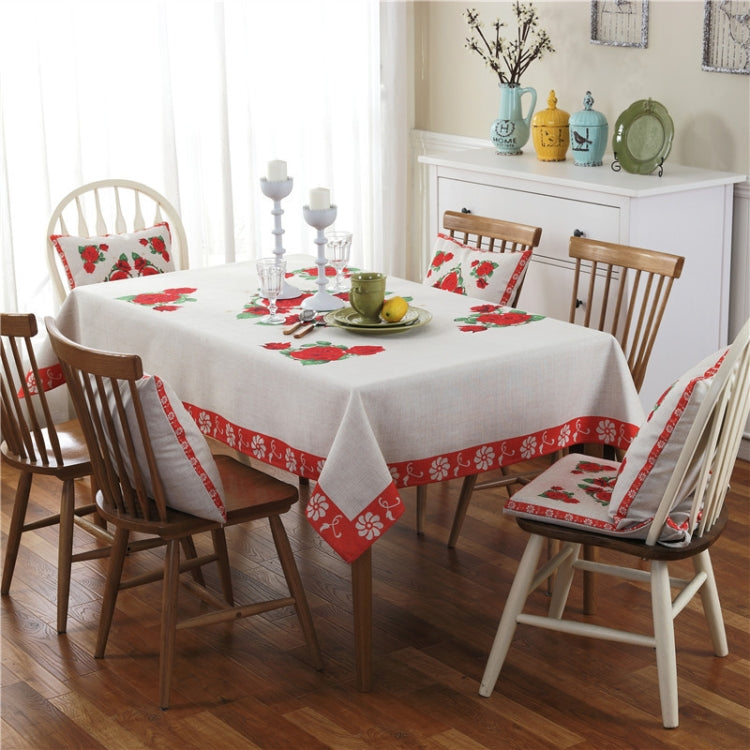 Retro Pattern Linen Table Cloth For Dinner Home Decor Dustproof Table Cover, Series 1 My Store