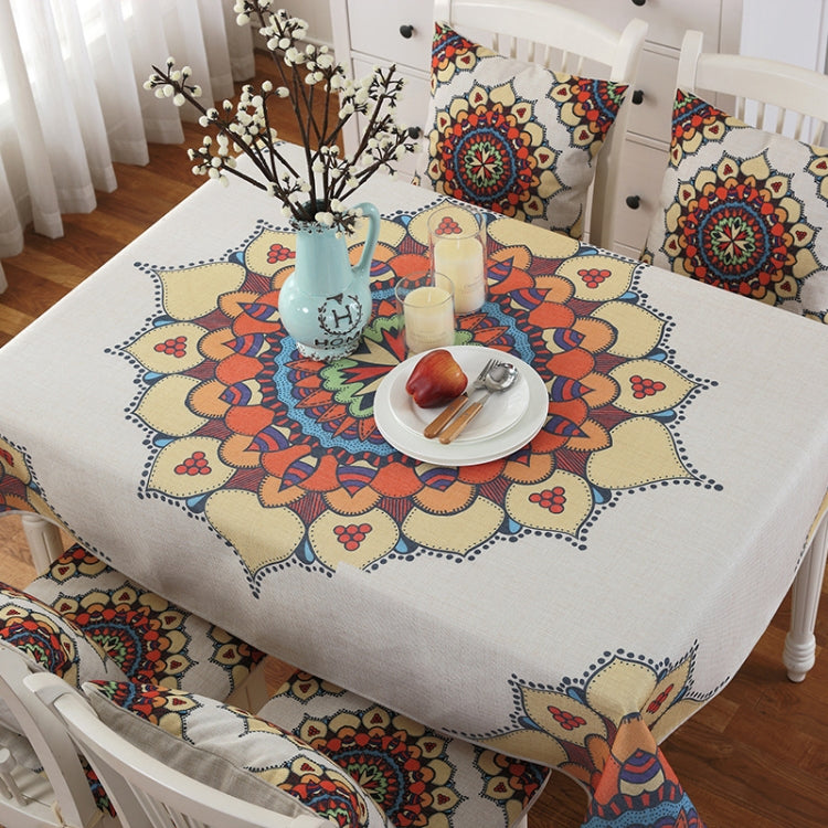 Retro Pattern Linen Table Cloth For Dinner Home Decor Dustproof Table Cover, Series 1 My Store