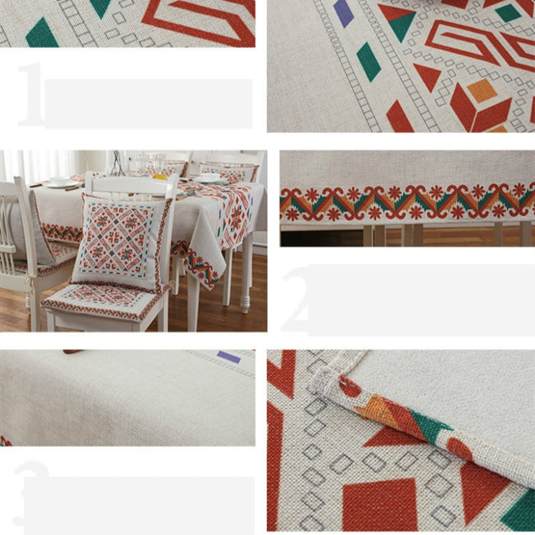 Retro Pattern Linen Table Cloth For Dinner Home Decor Dustproof Table Cover, Series 1 My Store