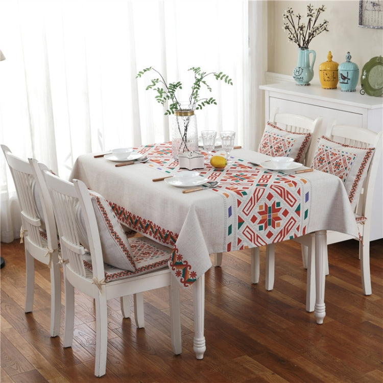 Retro Pattern Linen Table Cloth For Dinner Home Decor Dustproof Table Cover, Series 1 My Store