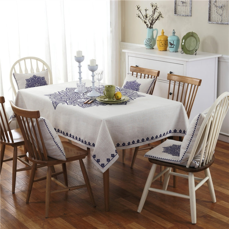 Retro Pattern Linen Table Cloth For Dinner Home Decor Dustproof Table Cover, Series 1 My Store