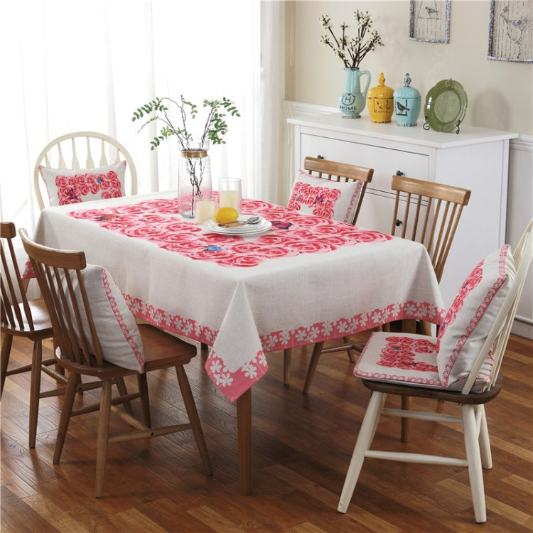 Retro Pattern Linen Table Cloth For Dinner Home Decor Dustproof Table Cover, Series 1 My Store