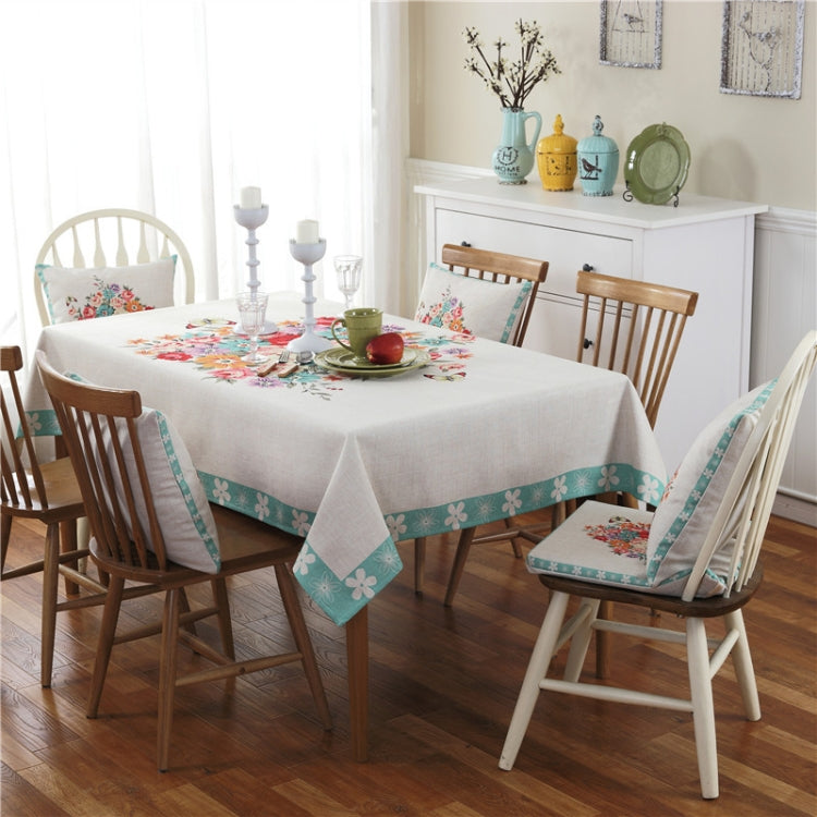 Retro Pattern Linen Table Cloth For Dinner Home Decor Dustproof Table Cover, Series 1 My Store