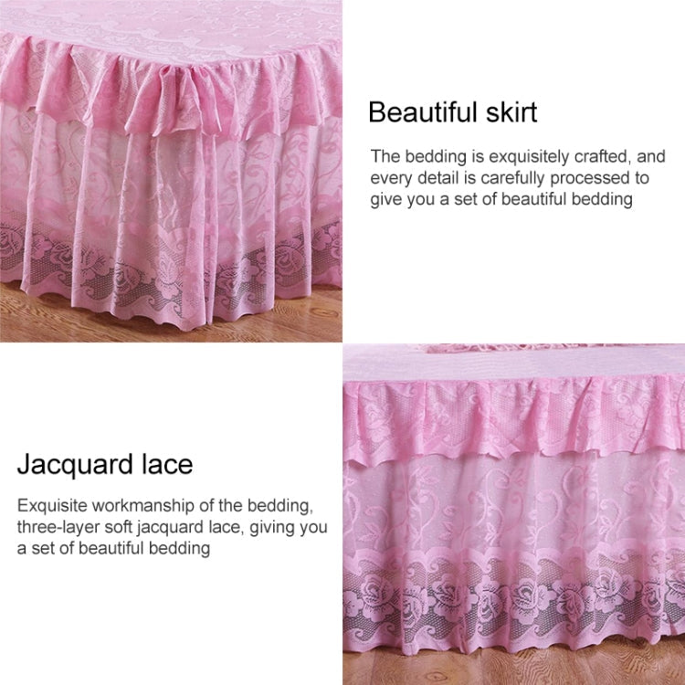 Lace Bed Skirt Sheet Princess Bedspread Mattress Cover My Store