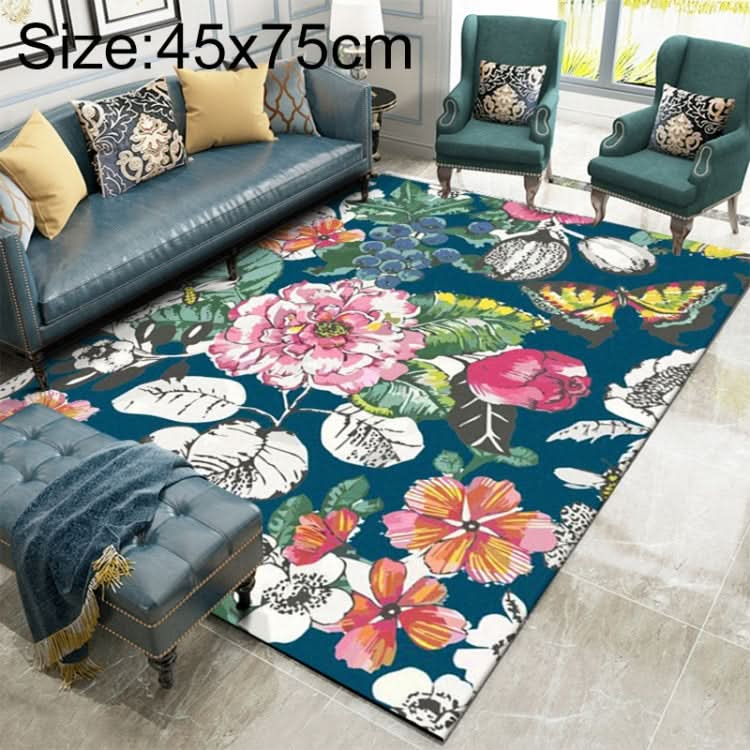 Country Flower Butterfly Door Mat Non-slip Floor Carpet