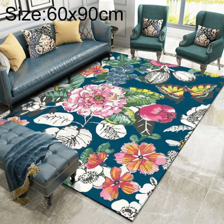 Country Flower Butterfly Door Mat Non-slip Floor Carpet