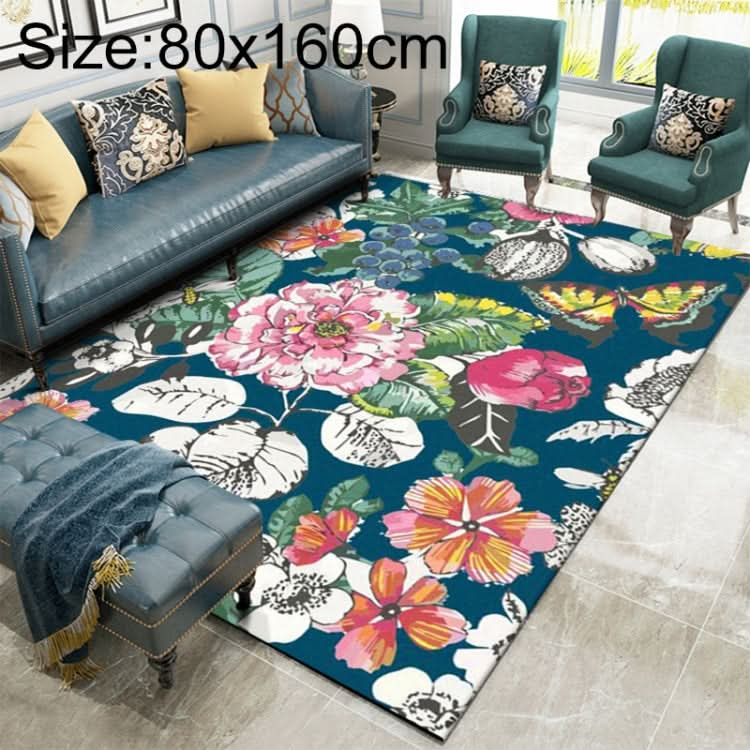 Country Flower Butterfly Door Mat Non-slip Floor Carpet Reluova