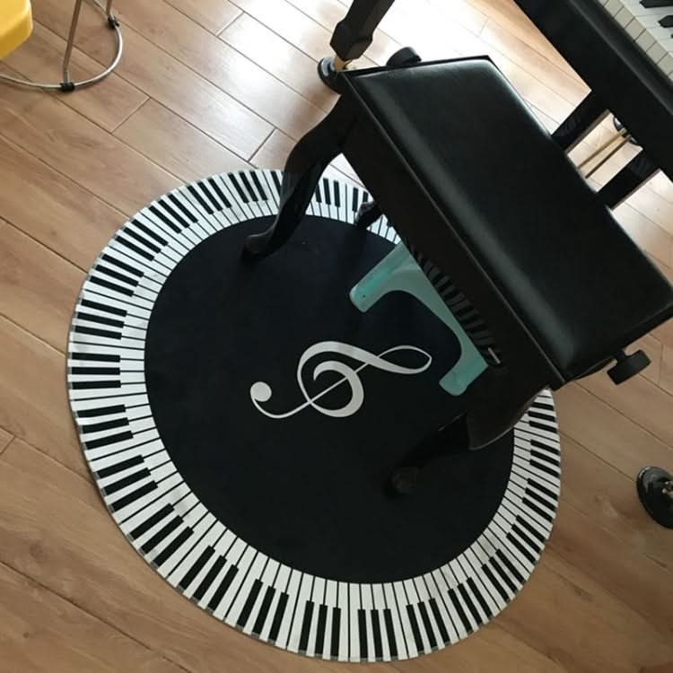 Music Symbol Piano Key  Round Carpet  Home Bedroom Mat Floor Decoration Rug,