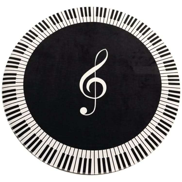 Music Symbol Piano Key  Round Carpet  Home Bedroom Mat Floor Decoration Rug,