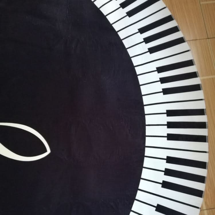 Music Symbol Piano Key  Round Carpet  Home Bedroom Mat Floor Decoration Rug, Reluova