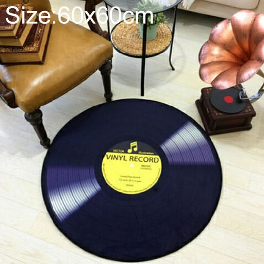 Creative Retro 3D DVR Record Carpet Round CD Floor Mat Home Decor Living Room Kid Bedroom Decoration  Rug, Reluova