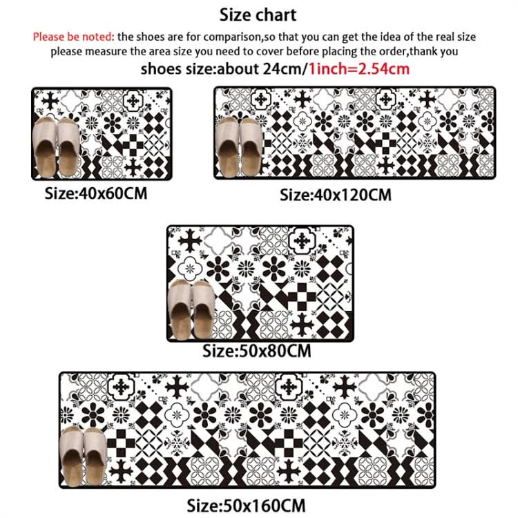 Geometric Lattice Carpet Kitchen Bath Antiskid Mat Reluova