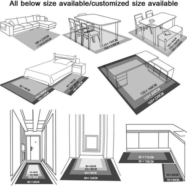 Geometric Lattice Carpet Kitchen Bath Antiskid Mat Reluova