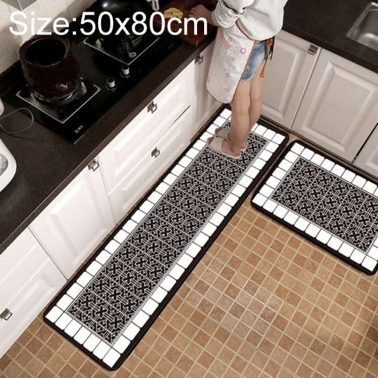 Geometric Lattice Carpet Kitchen Bath Antiskid Mat