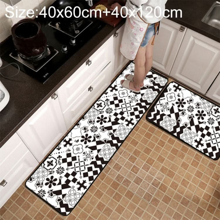 Geometric Lattice Carpet Kitchen Bath Antiskid Mat