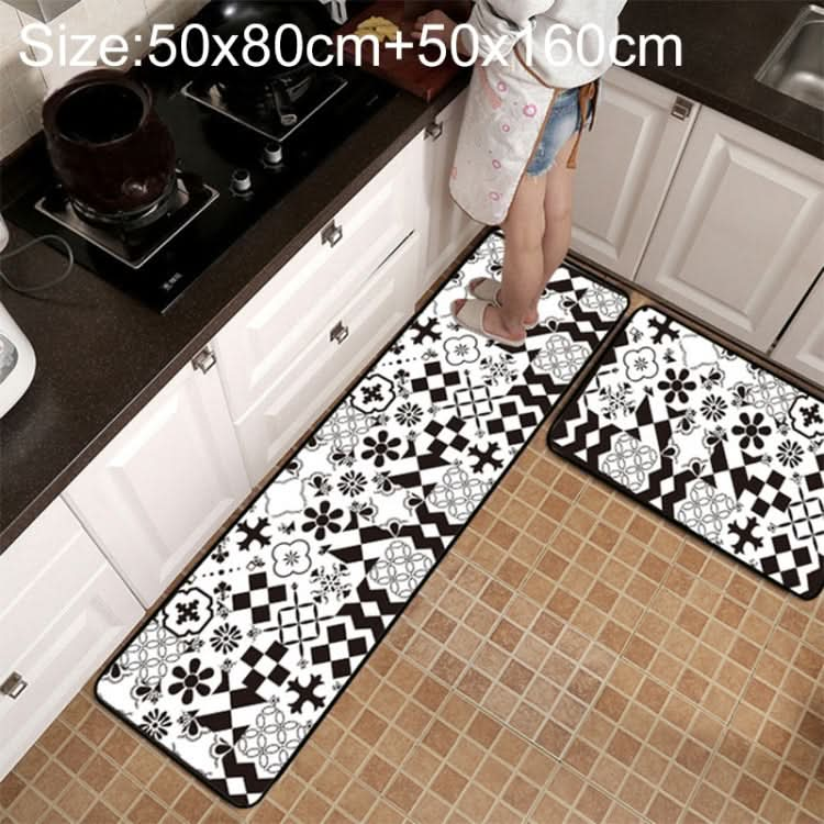 Geometric Lattice Carpet Kitchen Bath Antiskid Mat Reluova