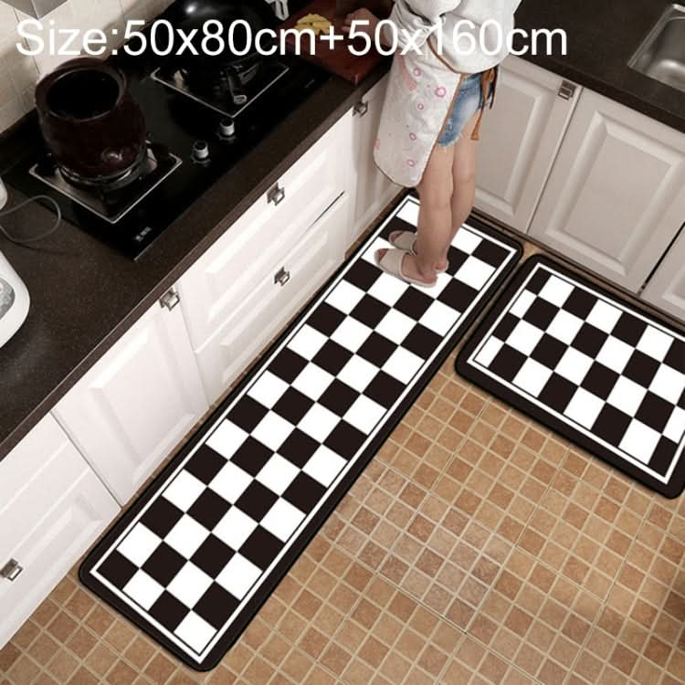 Geometric Lattice Carpet Kitchen Bath Antiskid Mat